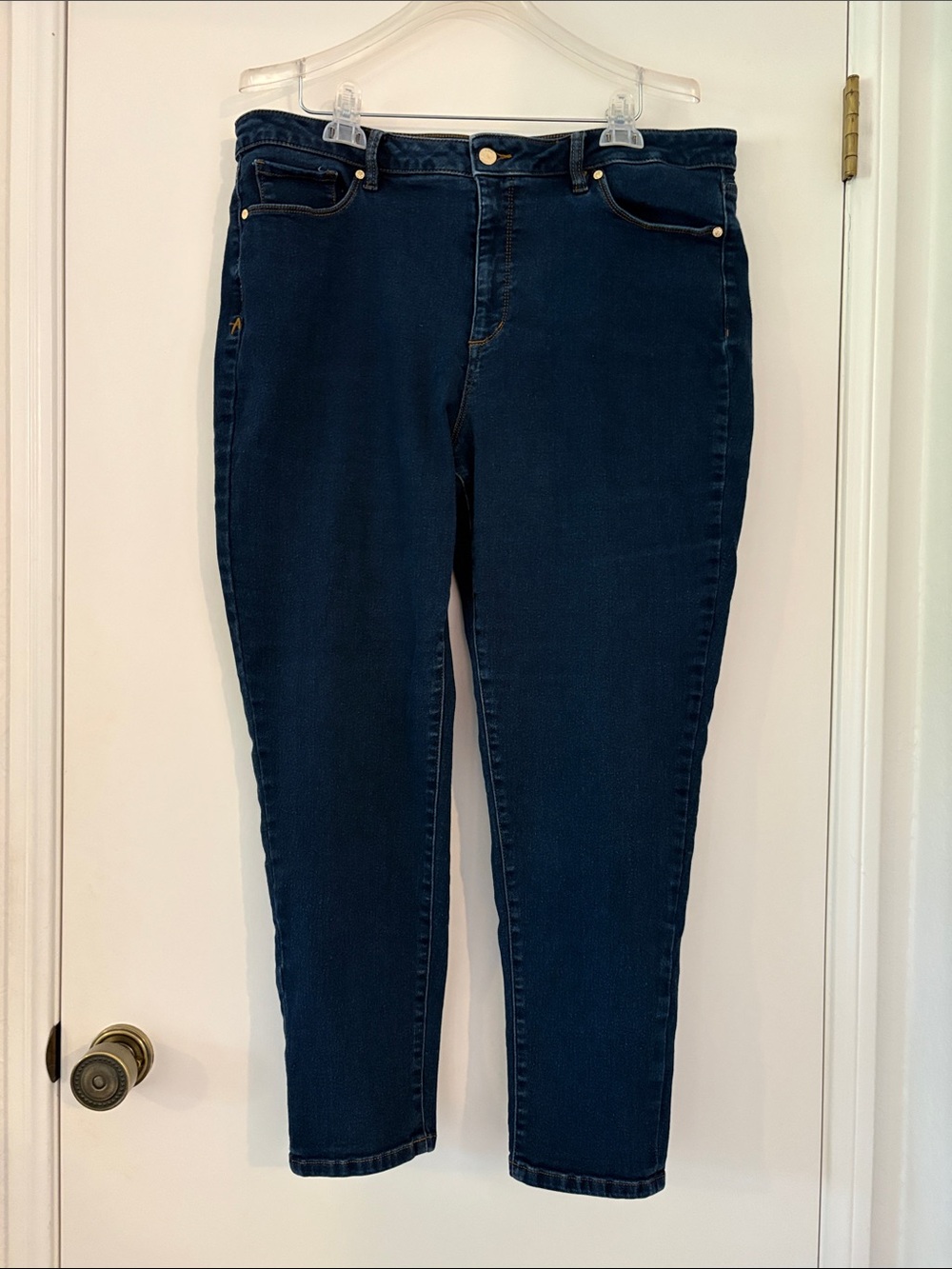 Anne Klein Dark Indigo Skinny Jeans